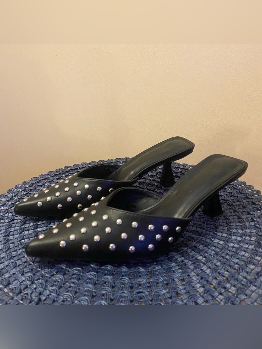 Jason Wu Studded Pointed-Toe Mule - Black